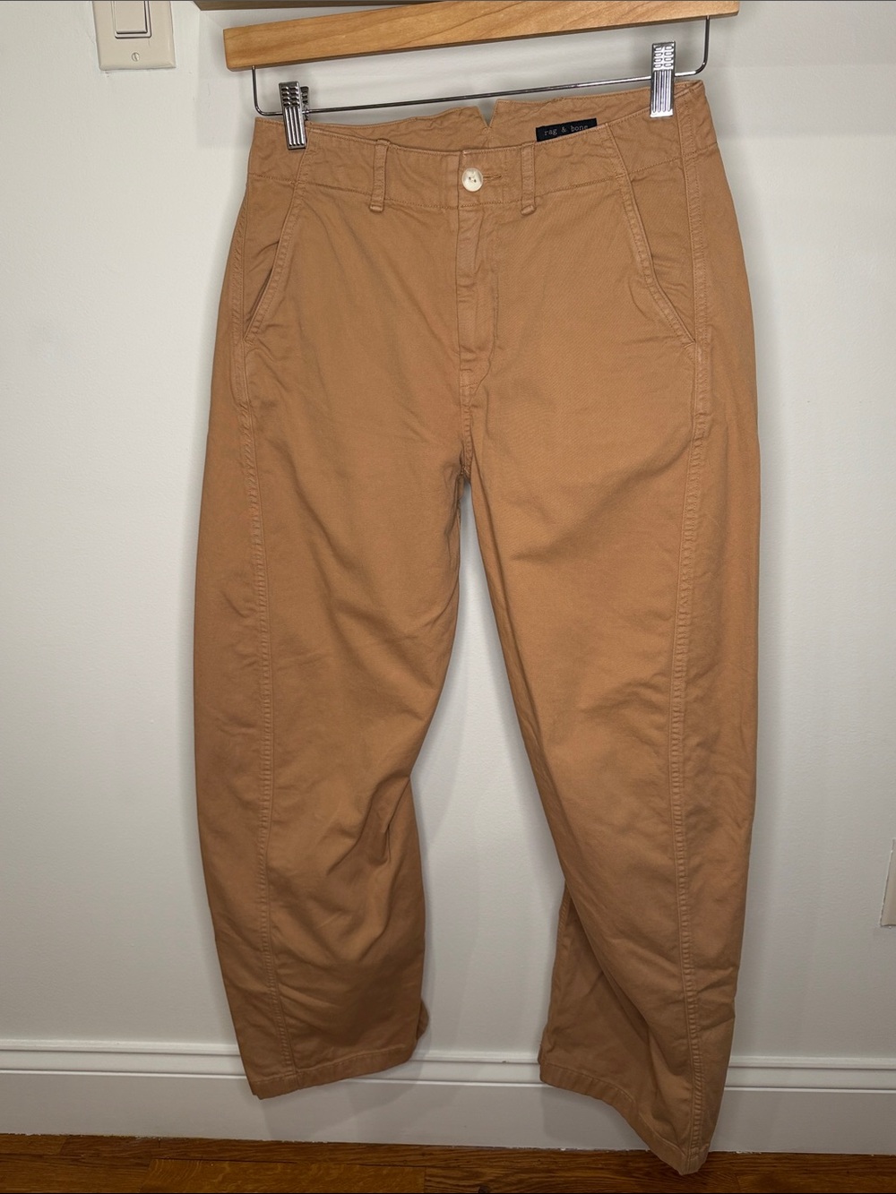 Women Tan Chino Pants - Classic Workwear Style